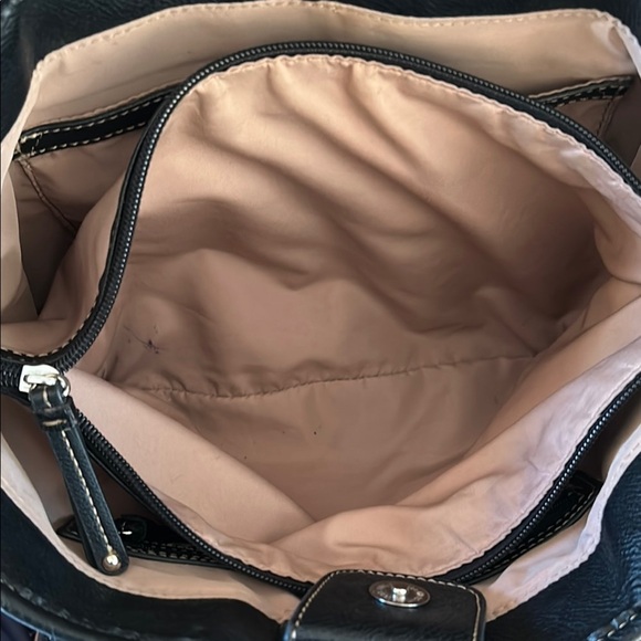 Nine West Black Signature Logo Zip-Top Tote Shoulder Bag - Picture 9 of 12